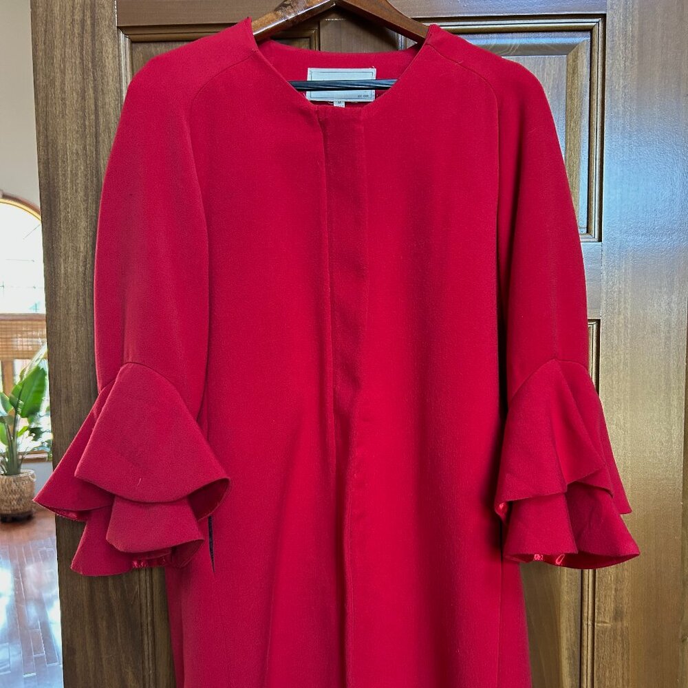 Bagatelle Heritage Red Ruffle sleeves coat size M